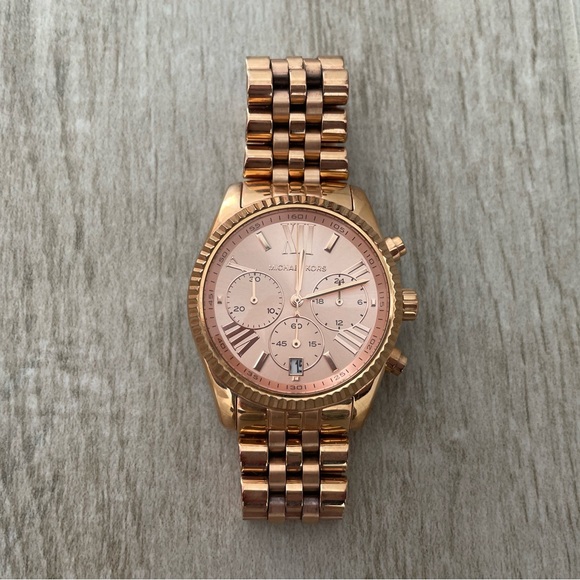 Michael Kors Ritz Rose Gold-Tone Watch - Picture 2 of 6